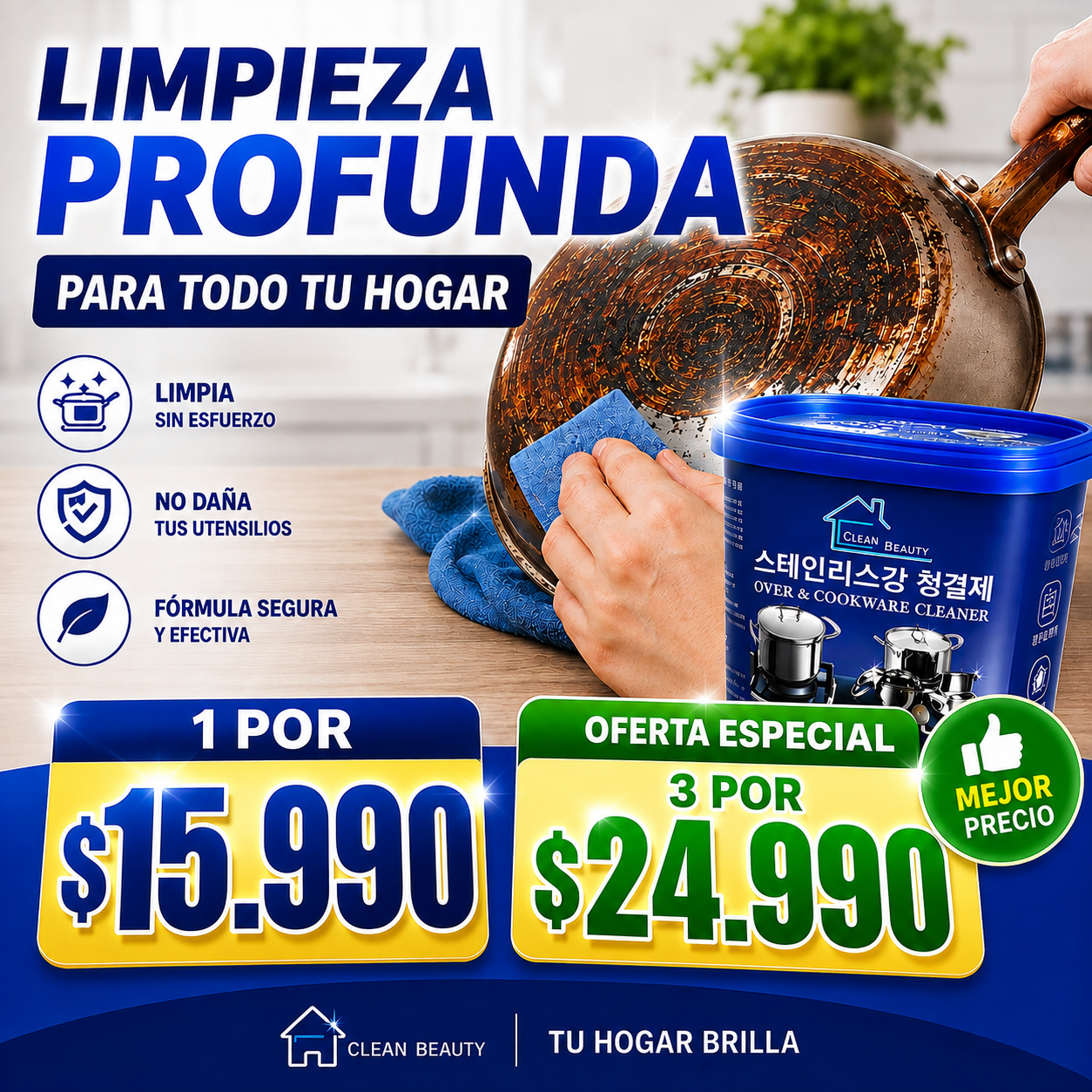 ANTI GRASA DE OLLA - PASTA AZUL