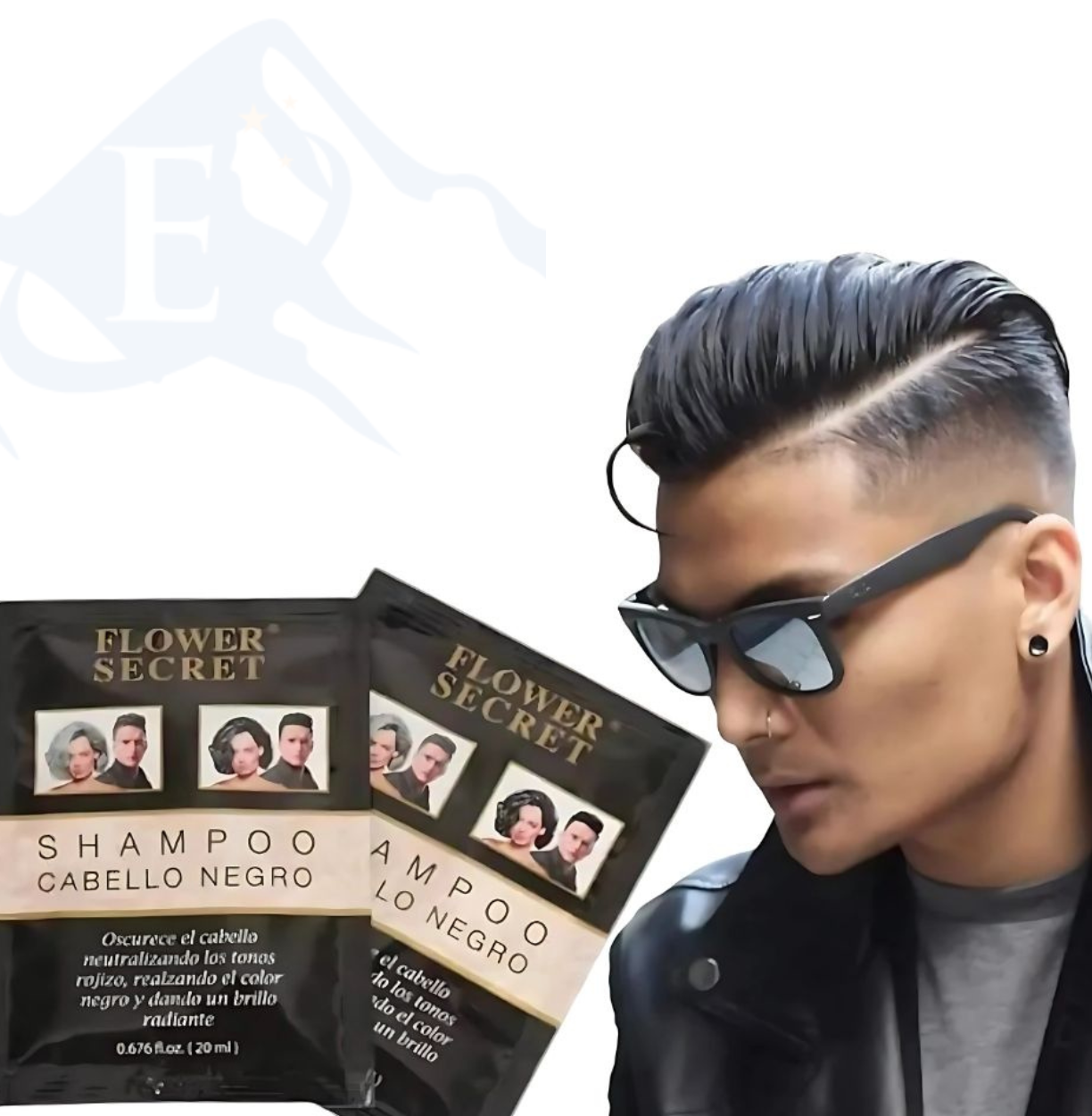 Caja 12 und Shampoo Canas Cabello Negro