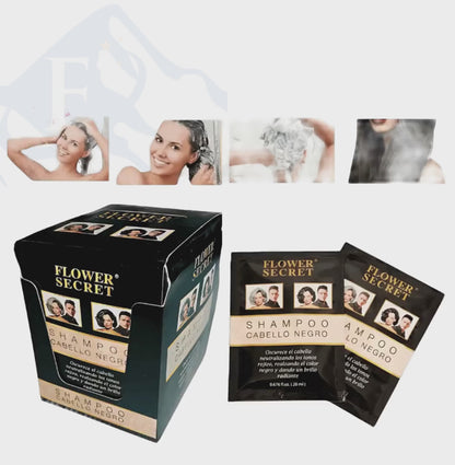 Caja 12 und Shampoo Canas Cabello Negro