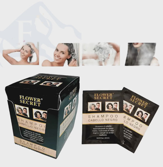 Caja 12 und Shampoo Canas Cabello Negro